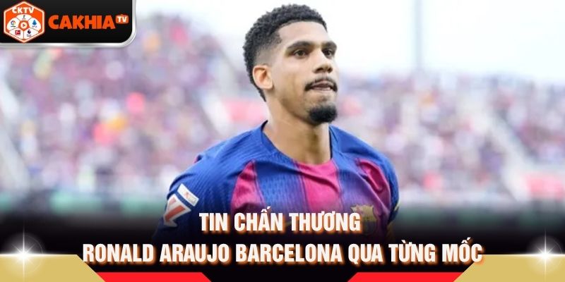 Tin chấn thương Ronald Araujo Barcelona qua từng mốc